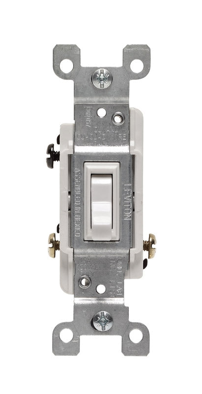Leviton Framed 15 Amps 3-Way Switch White 1453-WCP - Box of 10