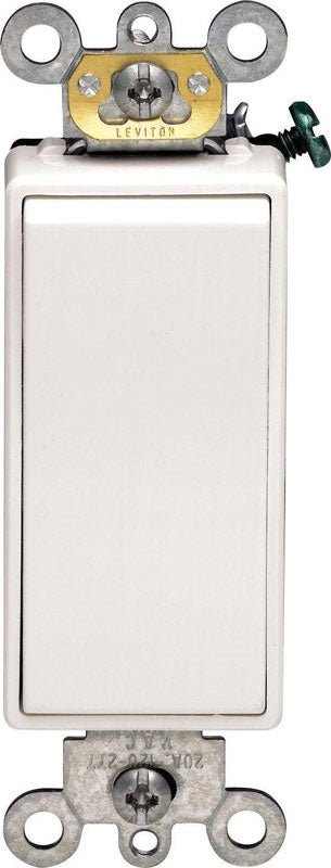 Leviton 5621-2W Decora Plus Rocker Single-Pole AC Quiet Switch White