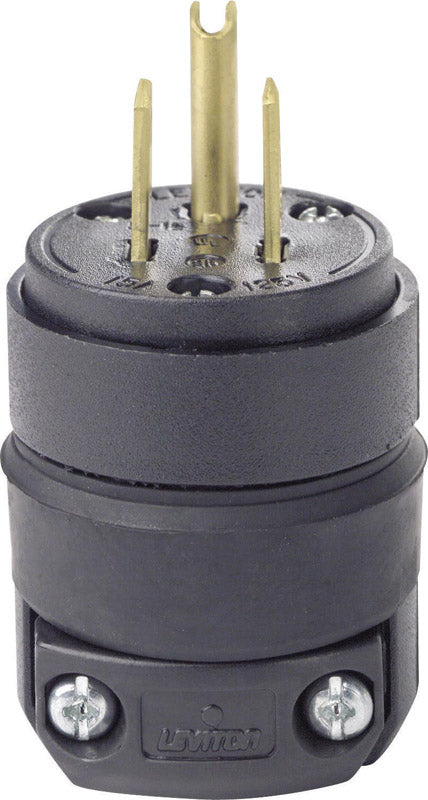 Leviton 515PR Commercial Rubber Grounding Polarized Plug