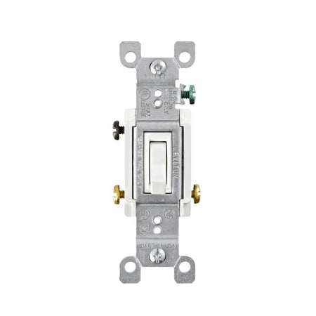 Leviton Toggle Framed 3-Way AC Quiet Switch White 1453-2W - Box of 10