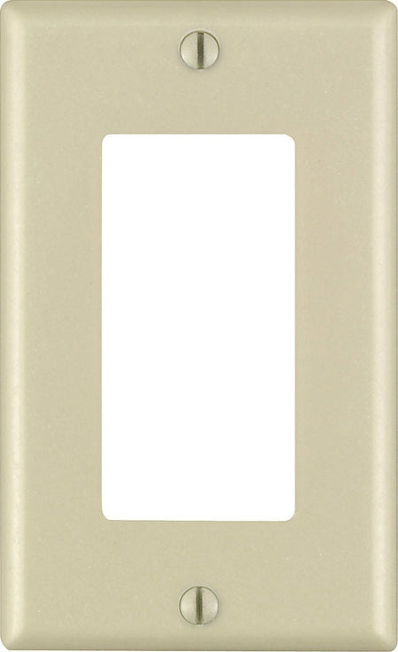 Leviton 80401-I 1-Gang Decora/GFCI Device Decora Wallplate/Faceplate Ivory - Box of 20