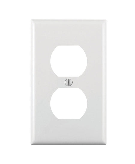 Leviton 80703-W 1-Gang Duplex Device Receptacle Wallplate White - Box of 20