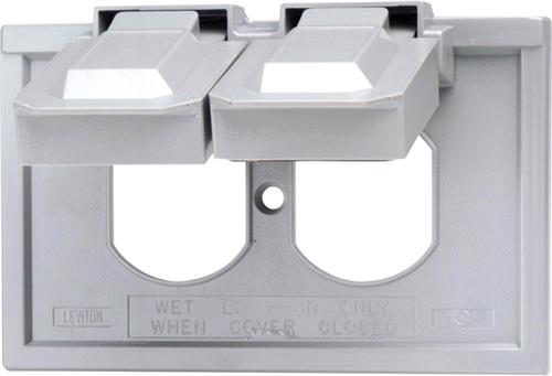 Leviton 4976 Horizontal Outdoor Cover Plate for Duplex Receptacle
