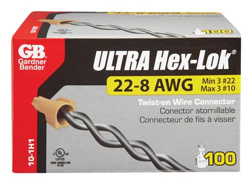 Hex-Lok Hex Head Connectors Tan 100-Pack 10-1H1