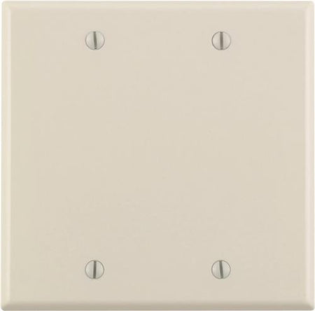 Leviton 78025 2-Gang No Device Blank Wallplate