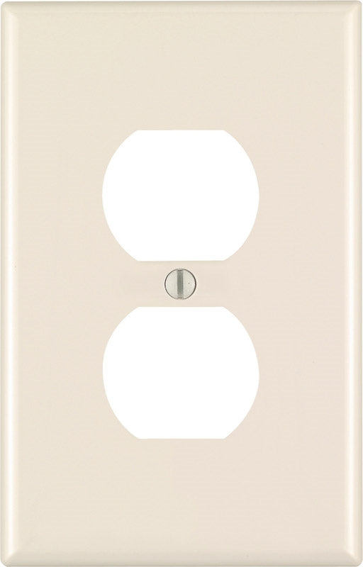 Leviton PJ8-T 1-Gang Duplex Device Receptacle Wallplate Almond - Box of 20