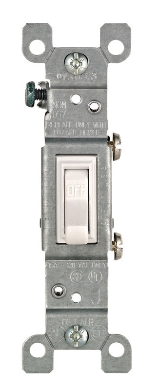 Leviton 2651-2W Toggle CO/ALR Single-Pole AC Quiet Switch White