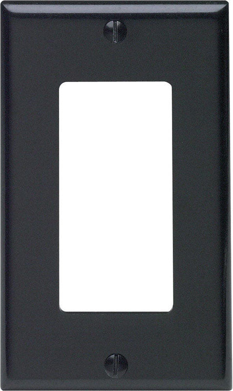 Leviton 80401-E 1-Gang Decora/GFCI Device Decora Wallplate/Faceplate Black - Box of 10