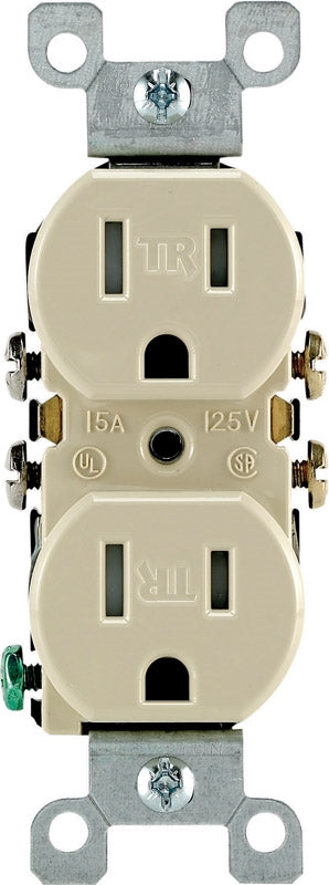 Leviton T5320-I 15 Amp Duplex Receptacle/Outlet Ivory