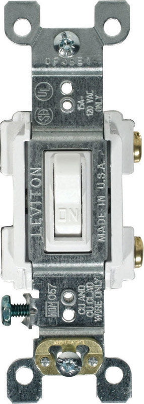 Leviton RS115-WCP Single Pole Switch Framed Toggle White