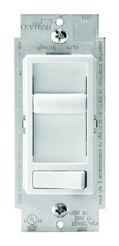 Leviton 6674-P0W Decora SureSlide Universal LED Dimmer White