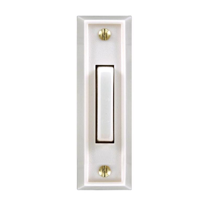 Heath Zenith White Wired Pushbutton Doorbell SL-315