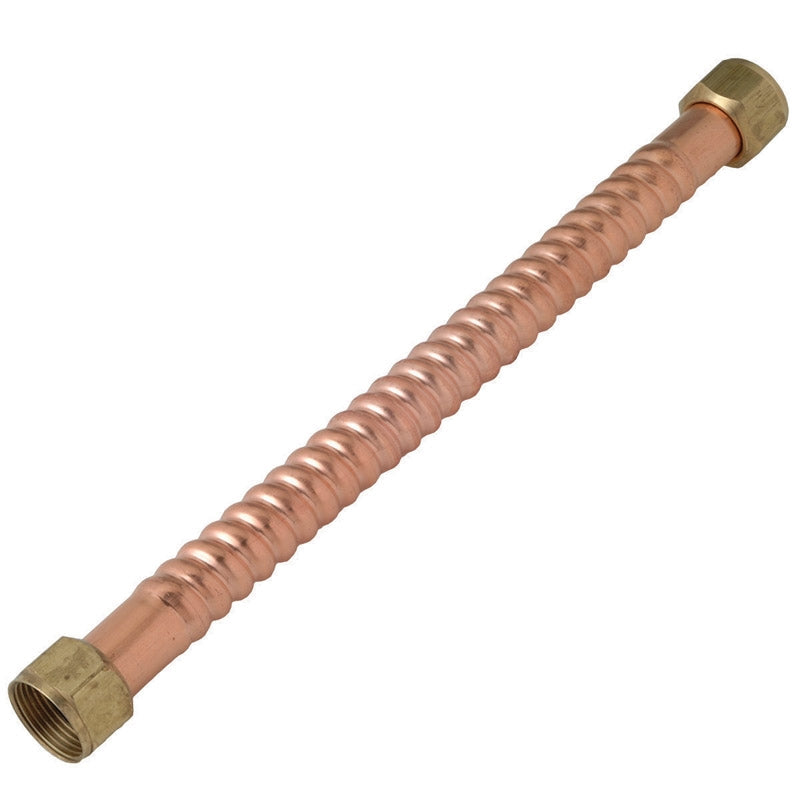 HomeWerks 3/4" x 12" Corrugated Copper Water Heater Connector 7211-12-34FIP-B