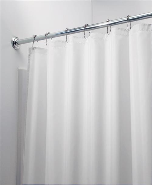 InterDesign White Polyester Shower Curtain/Liner 14652