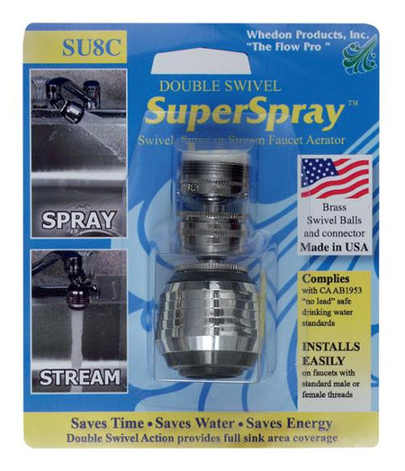 Whedon Double Swivel Super Spray Faucet Aerator SU8C