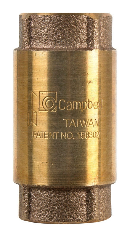 Campbell Manufacturing 3/4" Red Brass Check Valve CV-3TLF