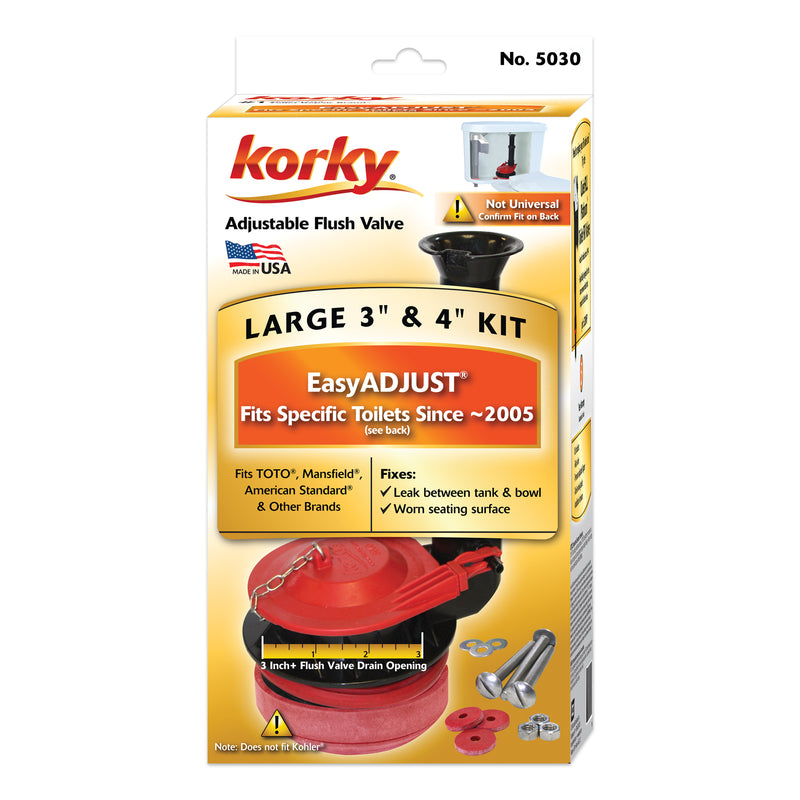 Korky Large 3" Flush Valve & Tank to Bowl Gasket Kit 5030