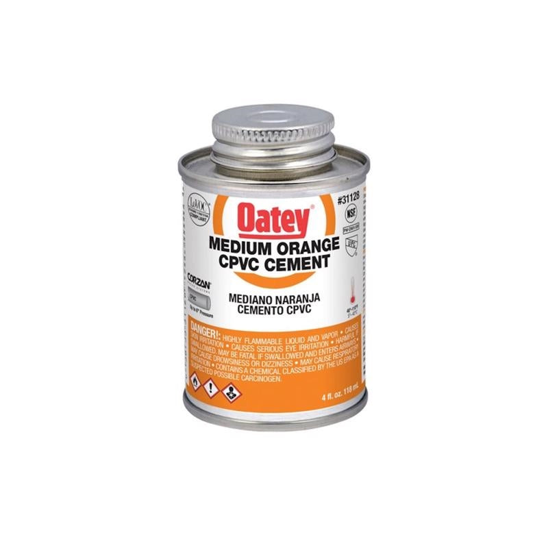 Oatey 4 Oz CPVC Medium Orange Cement 31128