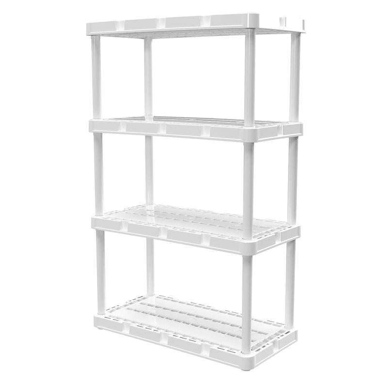 Gracious Living 91088-1C Knect-A-Shelf 48 in. H X 24 in. W X 12 in. D Resin Shelving Unit