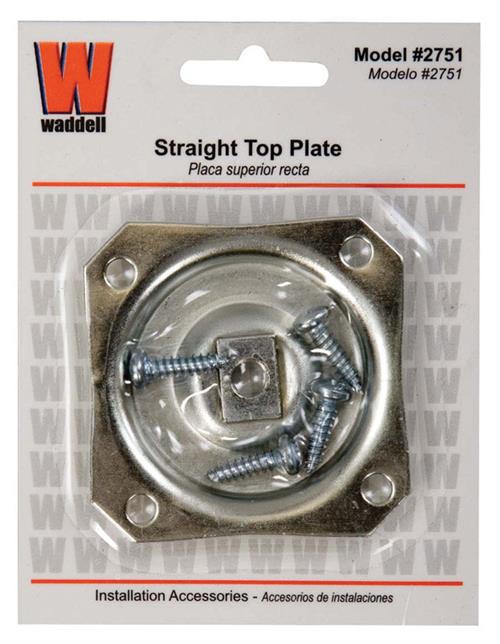 Waddell 2-7/16 Inch L X 2-7/16 Inch W Straight Top Plate 2751