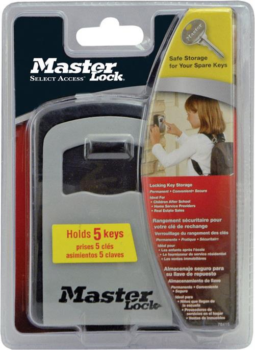 Master Lock 3-1/4in Wide Set Your Own Combination Wall Lock Box 5401D