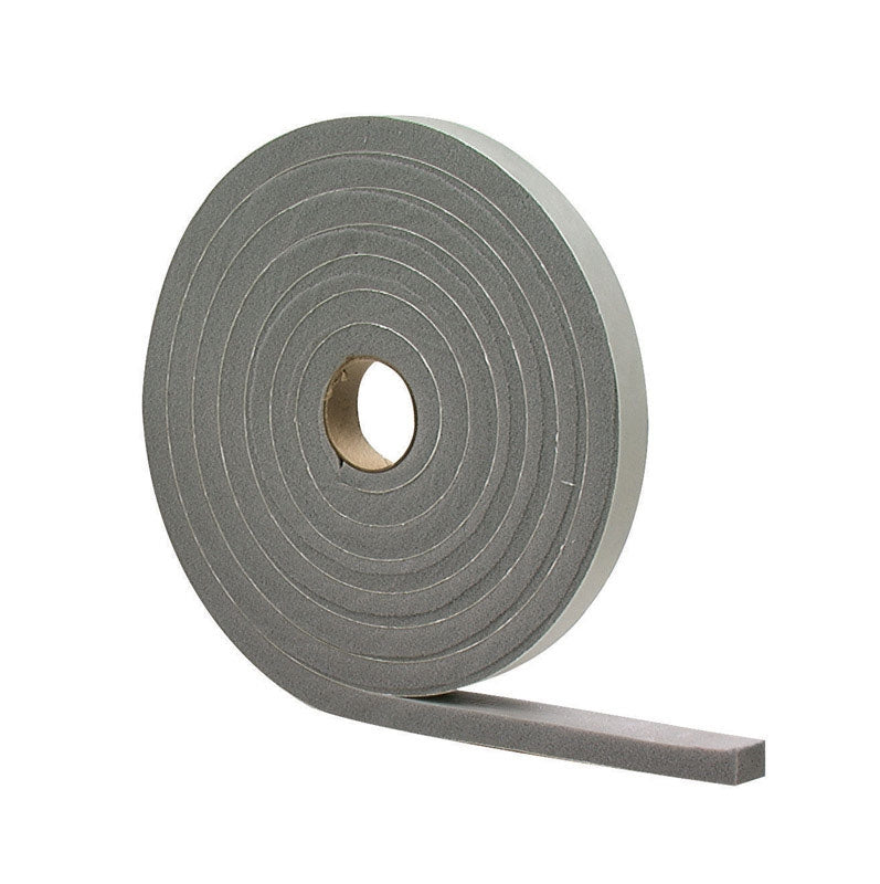 MD Building Products 1/4 X 1/2 X 17 Ft High Density Foam Tape Gray 02279