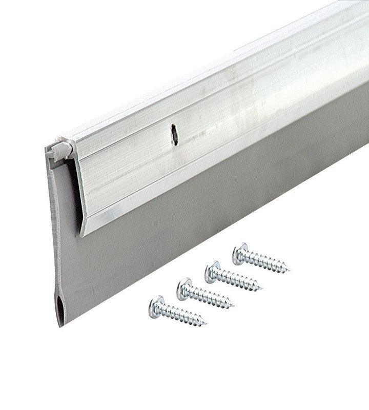 MD Building Products 05389 Heavy Duty Aluminum & Vinyl Door Sweep Silver