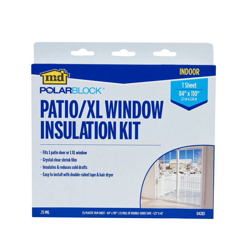 M-D Polar Block Clear Patio/XL Window Insulation Kit 04283
