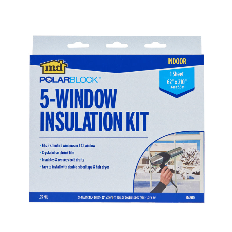 M-D Polar Block Clear 5-Window Indoor Insulation Kit 04200