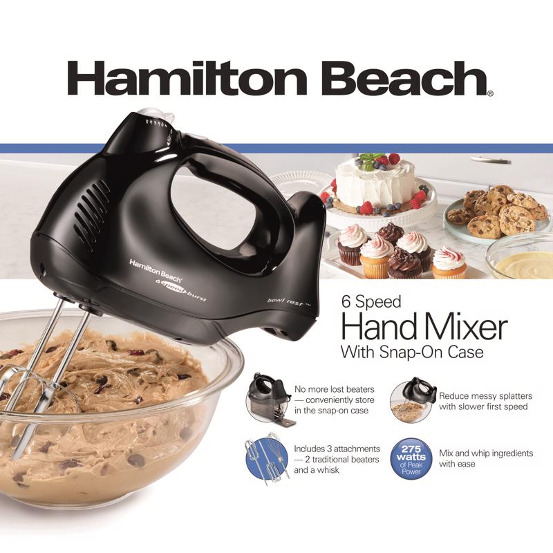 Hamilton Beach Black 6 speed Hand Mixer 62692