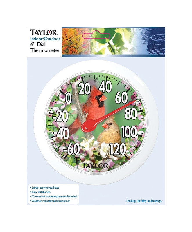 Taylor 5632 Cardinal/Bunting 6 Inch Dial Thermometer