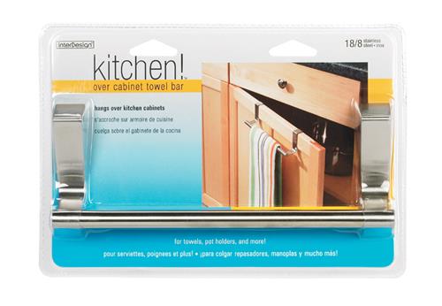 InterDesign 9 Inch Forma Over Cabinet Dish Towel Bar 29450