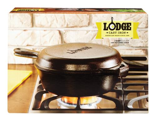 Lodge 3.2 Quart Cast Iron Combo Cooker LCC3