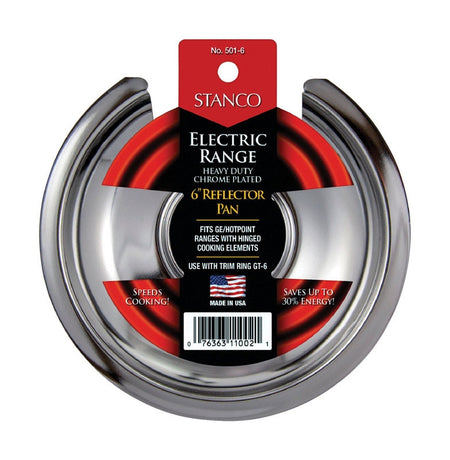 Stanco 6 Inch GE / Hotpoint Chrome Plated Reflector Pan 501-6