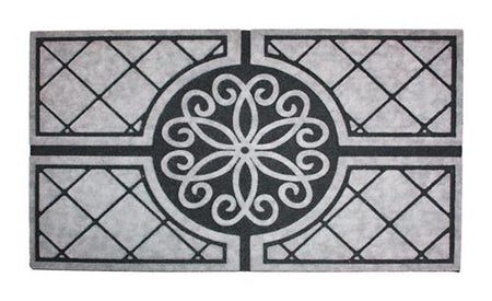 J&M Home Fashions 7703 Gray PVC Vinyl Granite Doormat