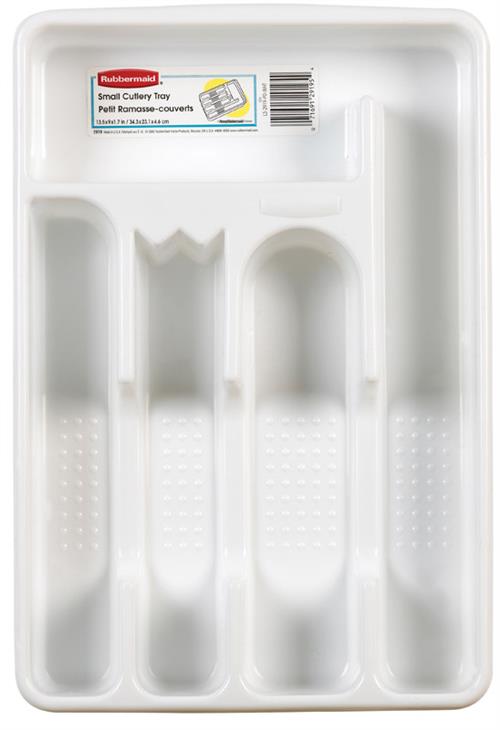 Rubbermaid 5 Compartment Small Cutlery Tray White 2919