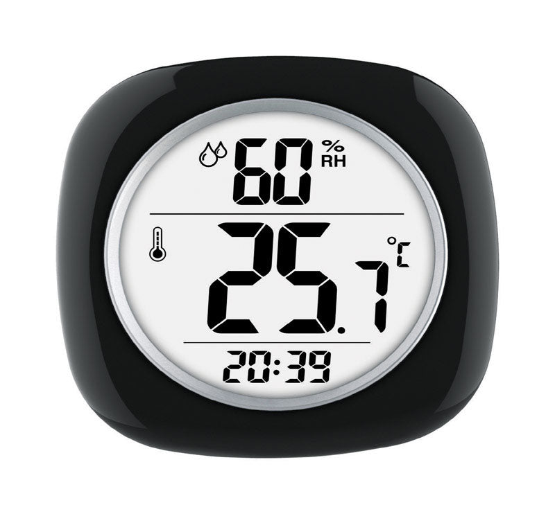 Taylor 1745BK Hygrometer/Temperature/Time Digital Thermometer Plastic Black