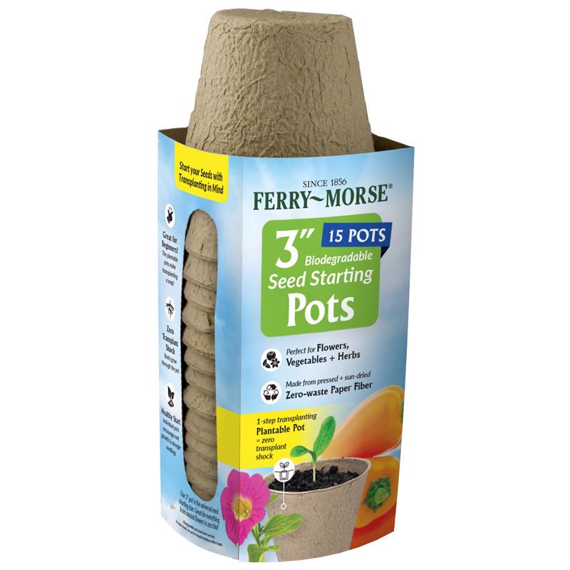 Ferry-Morse FR312B 3" Premium Peat Pots 15-Pack
