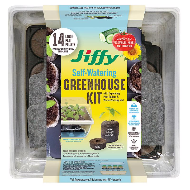 Jiffy 14 Cell Self-Watering Greenhouse Kit T14HG