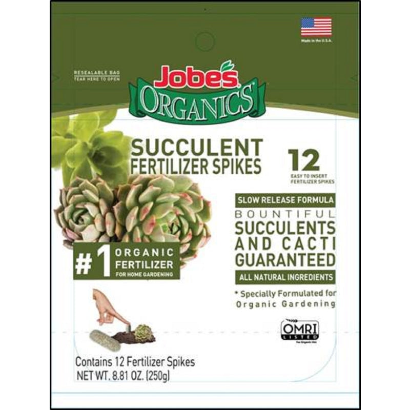 Jobe's Organic Succulents 2-8-8 Plant Fertilizer 12-Pack 6703