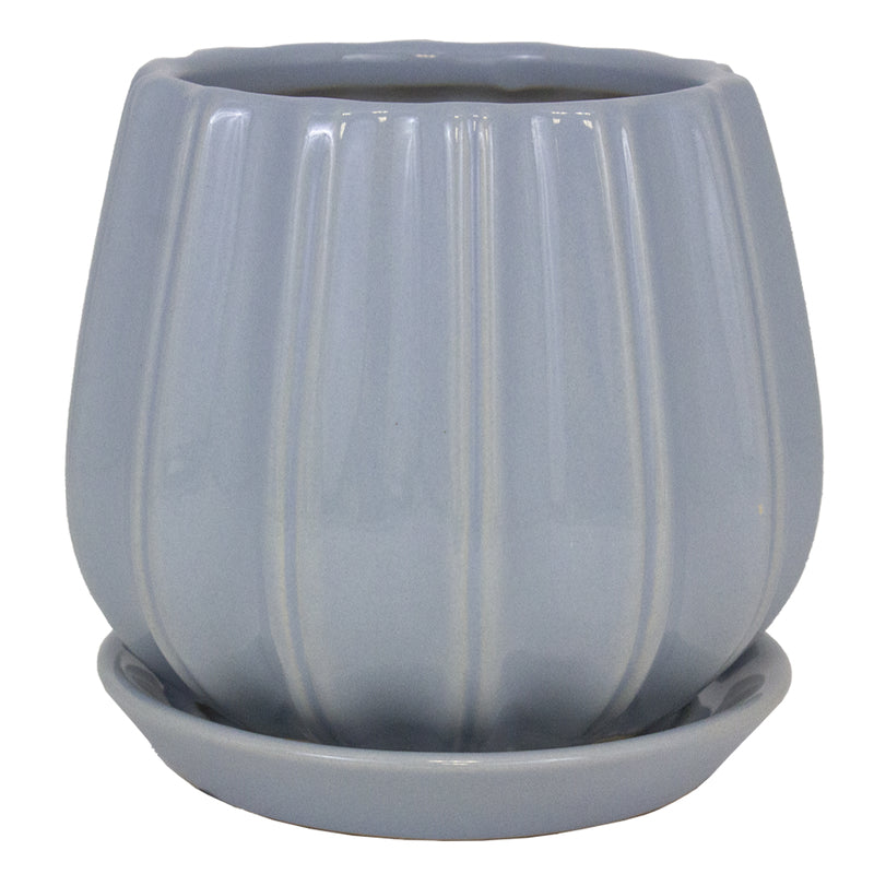 Trendspot Trendspot Contour 5.5 in. H X 5.9 in. W X 6 in. D Ceramic Planter - Bo ...