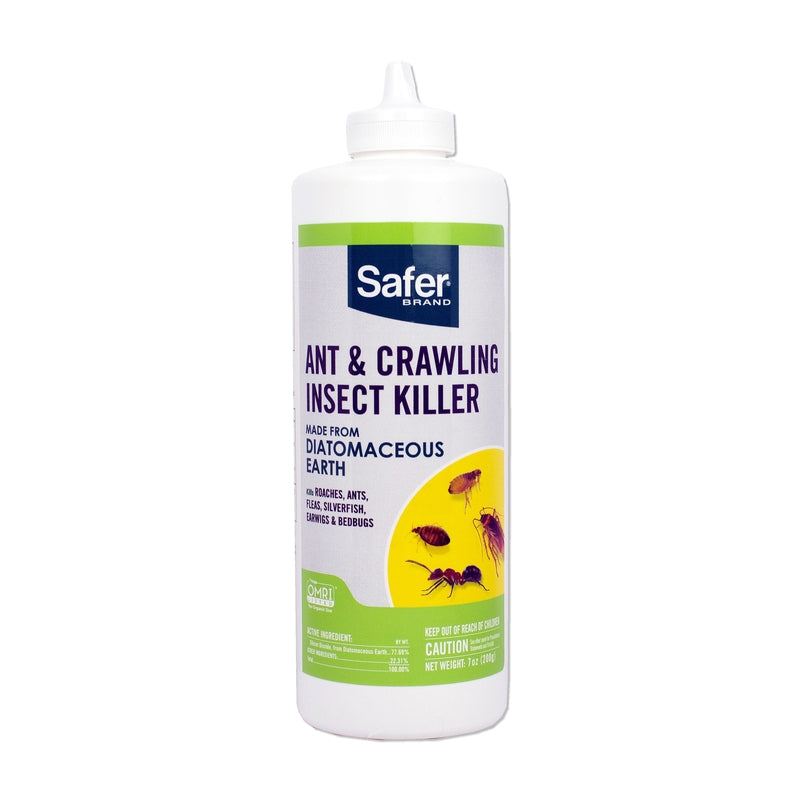 Safer Brand Ant and Crawling Insect Killer, Diatomaceous Earth Powder 7 oz 5168