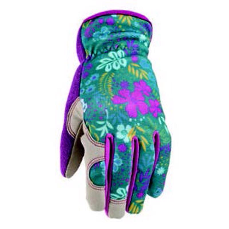 Wells Lamont Women's Indoor/Outdoor Botanical Work Gloves Multicolor