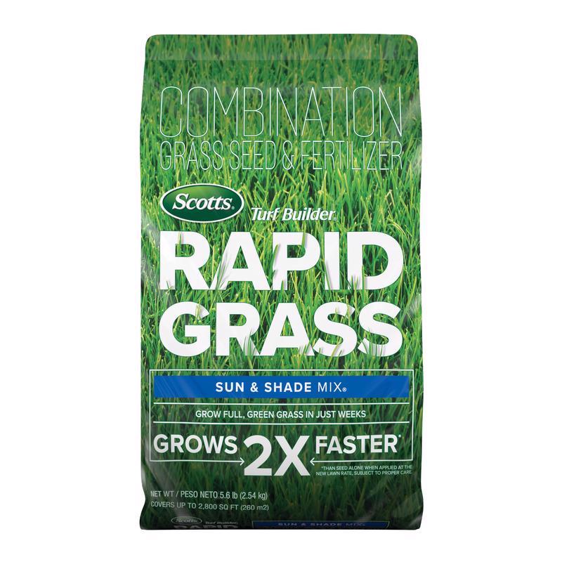 Scotts Turf Builder Rapid Grass Mixed Sun or Shade Grass Seed 5.6 Lbs 18213