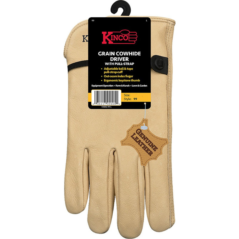 Kinco Men's Indoor/Outdoor Full Grain Driver Gloves 99
