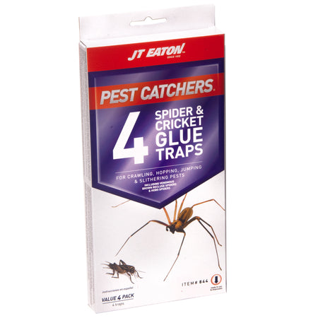 JT Eaton Pest Catchers Large Spider & Cricket Glue Traps 4-Pack 844 - Box of 12