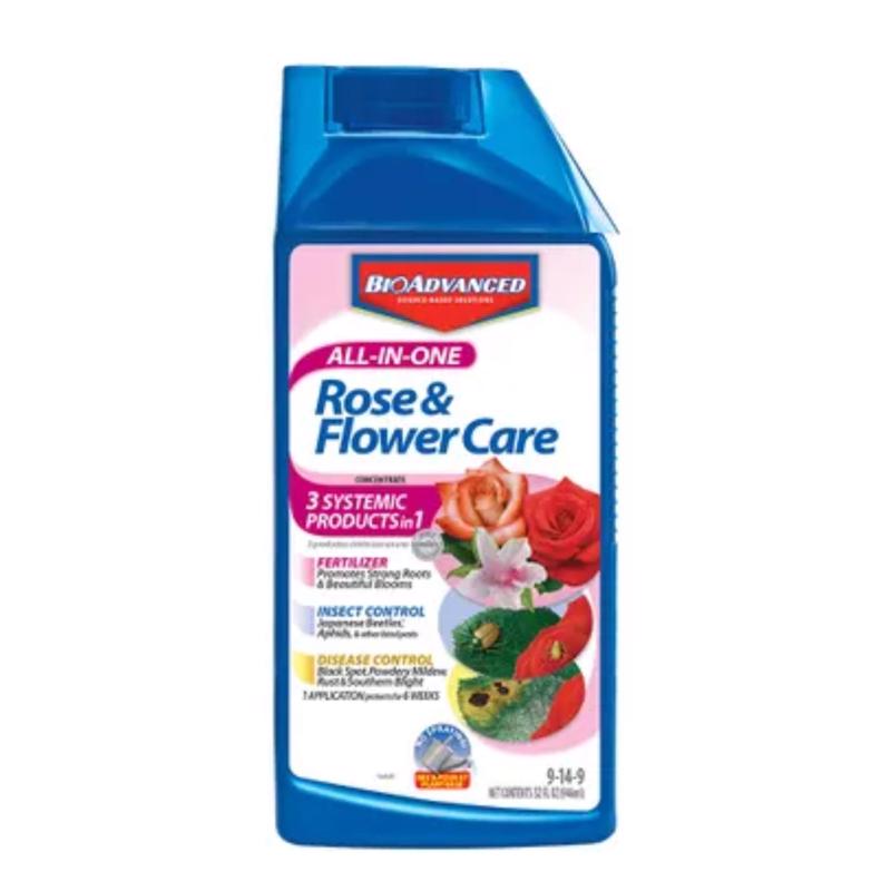 Bayer Advanced 701260B  All-In-One Rose & Flower Care Concentrate 32 Oz - Box of 8