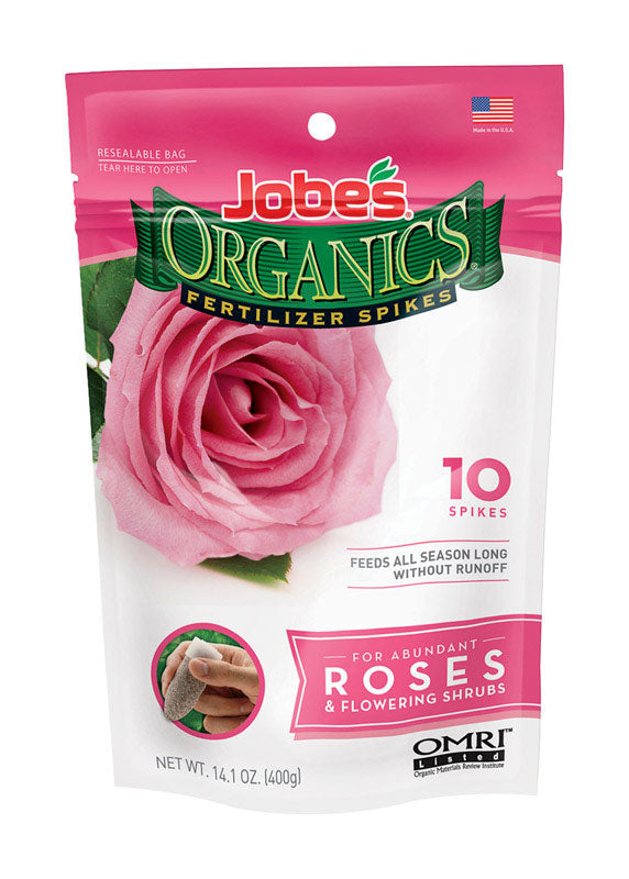 Jobe's Organic Spikes Roses Root Feeder 10-Pack 04128