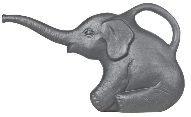 Living Accents 63182 Gray Elephant 2 Qt Resin Watering Can