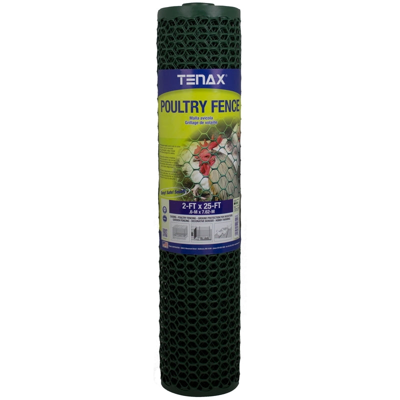 Tenax Poultry Fence 2 Ft X 25 Ft Green 72120942